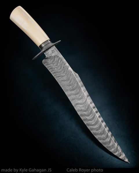 American Bladesmith Society journeyman smith Kyle Gahagan loves to craft large bowies.