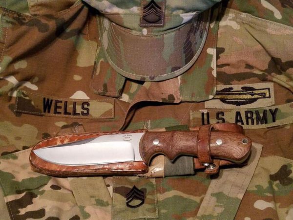 Dale White made this knife for a soldier in the US Army.