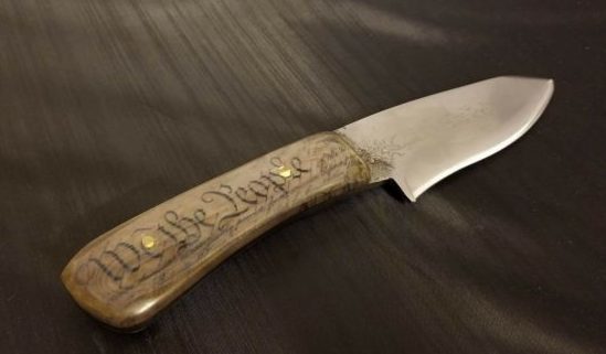 The Bearded Blade made this knife with We the People CARVex scales.