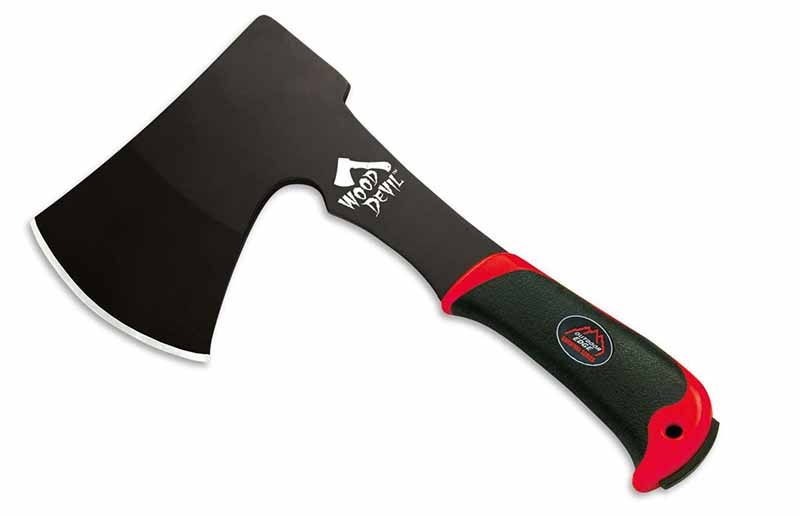 David Bloch, president and founder of Outdoor Edge, wanted a hatchet that could out-cut its class: Something small enough to carry easily but with enough heft to take down a medium-sized tree. And thus the WoodDevil was born