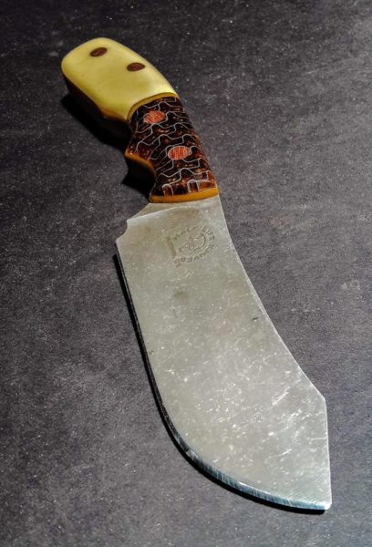 Michael J. Cleveland makes a bull-nose style of skinning knife. 