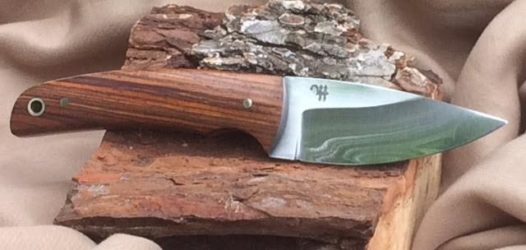 Shane Hill of Hill Knife Works made his cocobolo-handled knife for a lady who wanted to keep a knife in her vehicle.