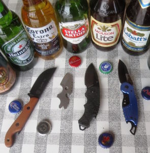 Four beer knives