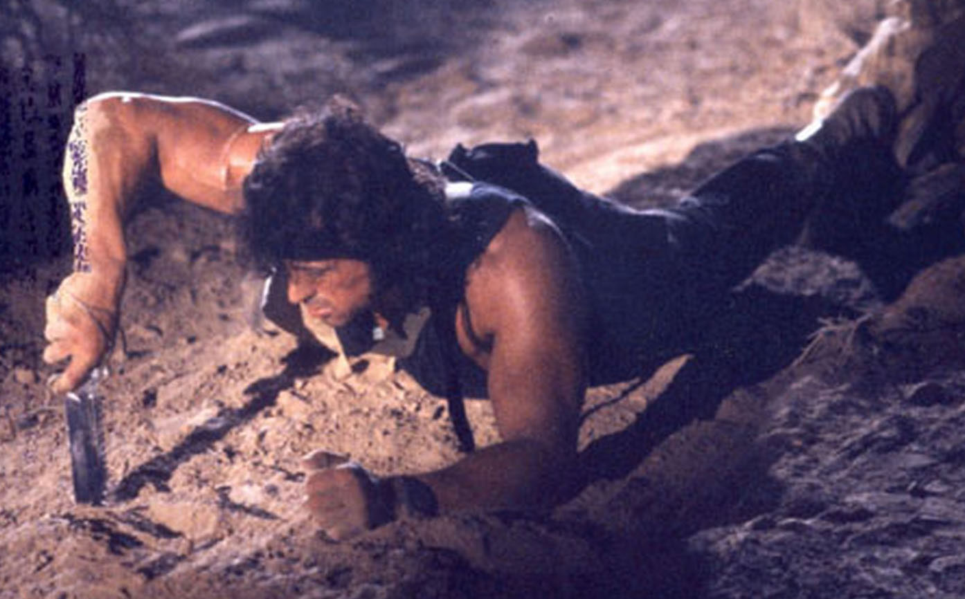 The minefield scene for Rambo III already had been filmed with Gil Hibben’s...