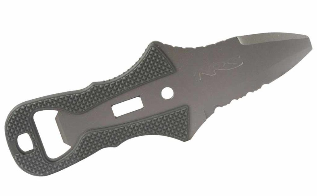 Steel or titanium (such as the one pictured), is an eternal debate over dive knife blade material.