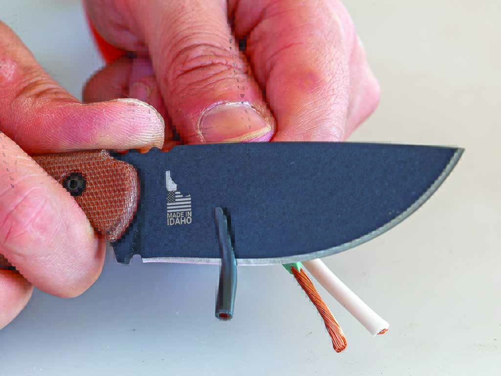 The TOPS Knives 3 Pointer is a great multi-carry fixed blade with the option of being a neck knife.  The drop-point blade is great for cutting food as well as utility tasks that require a sharp blade and precise control, such as wire stripping.
