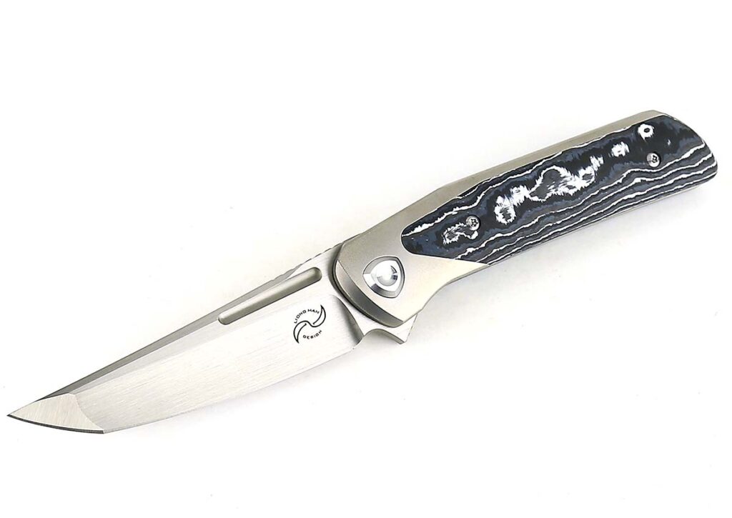 Liong Mah Knives will debut the Warrior 3 framelock folder in a 3.5-inch hand-ground traditional tanto blade of Bohler M390 stainless steel. Handle: titanium. Country of origin: China. MSRP: $420.