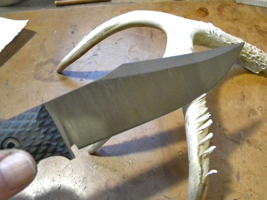 The BodyGuard was no hack in testing its edge against whitetail deer antler. The author littered his shop with antler fragments, however, the knife’s edge remained pristine.