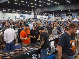 Crowd on Blade Show's floor.