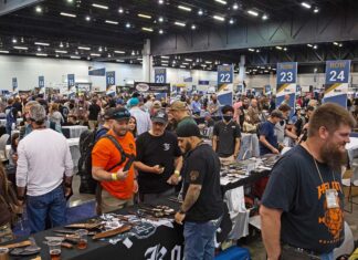 Crowd on Blade Show's floor.