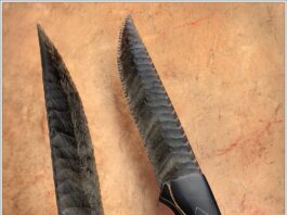 Pat Antuzzi's hand-knapped knife.