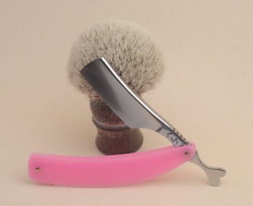 Wet shaving is making a comeback and this lady's straight razor is custom made to be and look sharp.