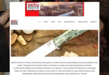 Screen Shot of the Bark River Knives website after the company shut down.
