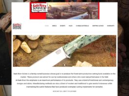 Screen Shot of the Bark River Knives website after the company shut down.