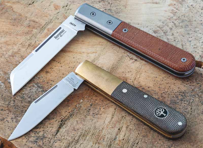 The Lionsteel CK01 and Böker Barlow Expedition have half stops (page 28), meaning the blades pause midway through the blade rotation cycle. Half stops allow safer closing of the blade and provide good tactile reference of where the blade is even if you can’t see it when opening or closing the knife.