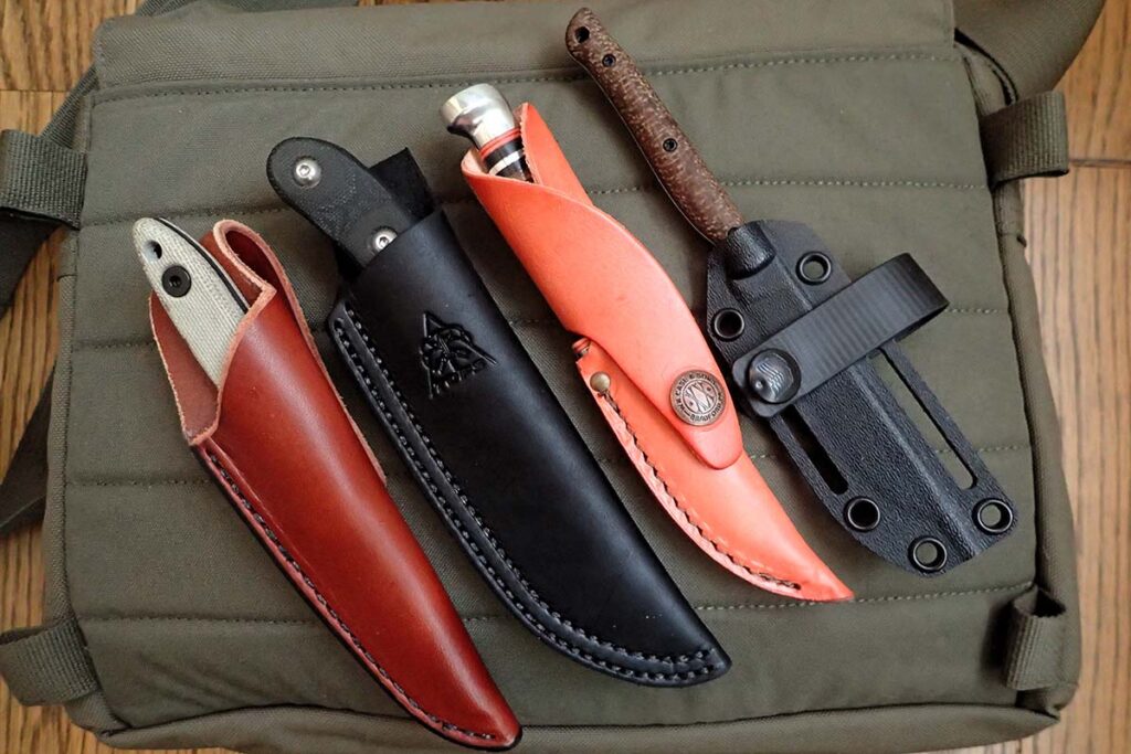 Bird and Trout Knife and Sheaths