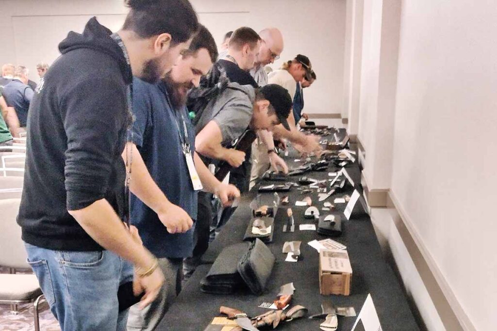 Makers entered their knives in the custom knife judging competition