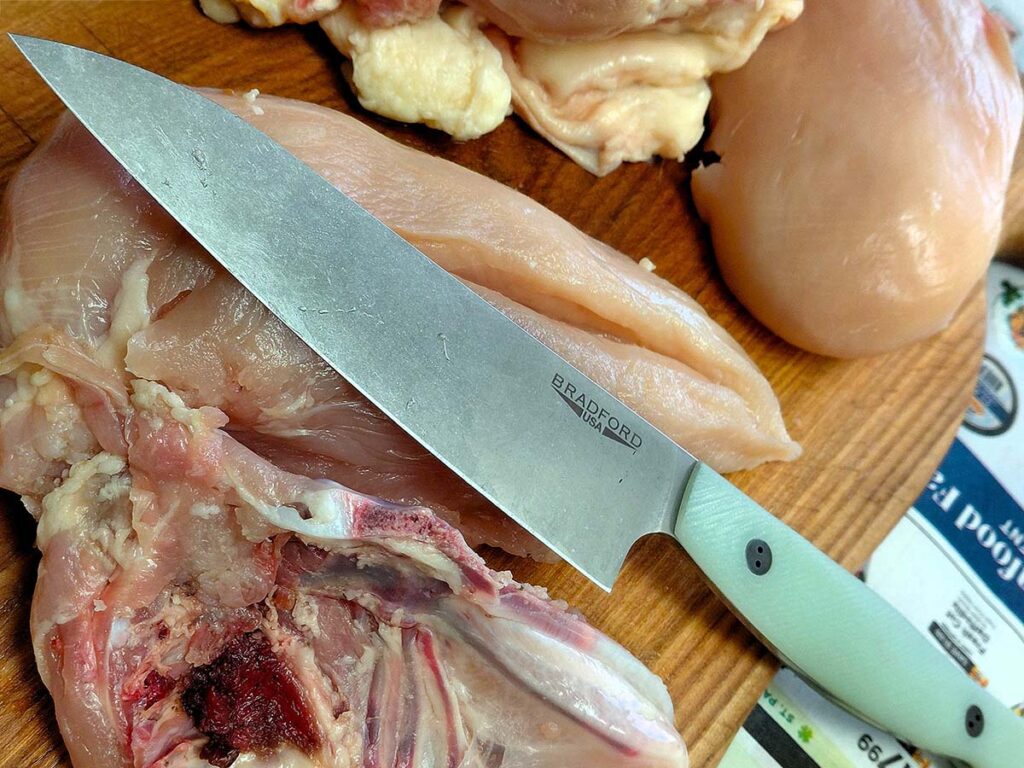 The Bradford deboned chicken and cut a variety of veggies with ease.