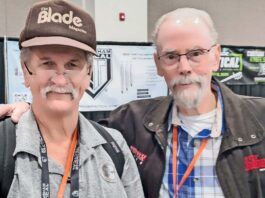 BLADE® editor Steve Shackleford (left) and heat-treating legend Paul Bos (right)