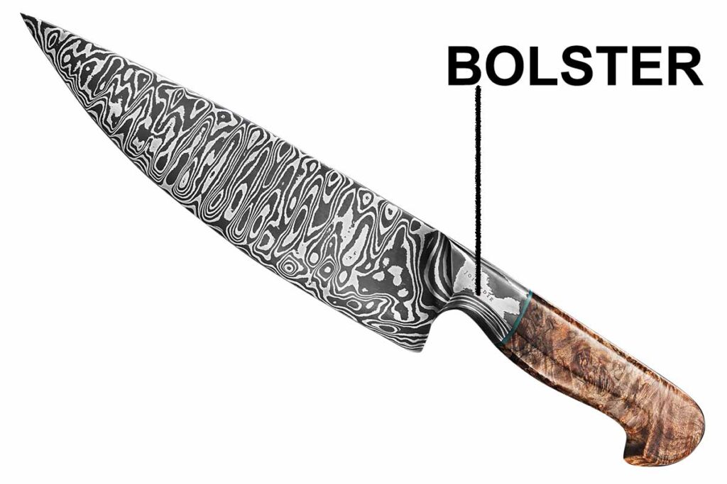Parts of a knife, bolster