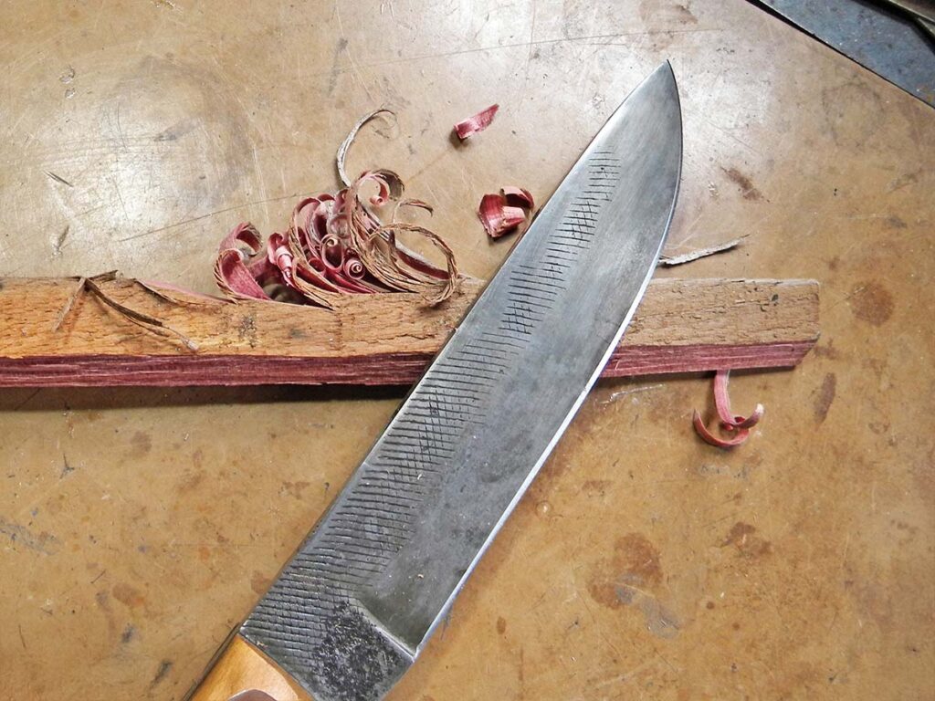 The Bushcrafter turned out some excellent red-cedar curlicues ready for the fire.