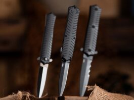 CRKT Xolotl (left) folder, OTF and fixed.
