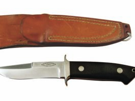 This is the chute knife stamped “AP-003” that Bob Loveless and Steve Johnson made for Harry Archer in the early 1970s. “AP” stands for Archer Prototype.