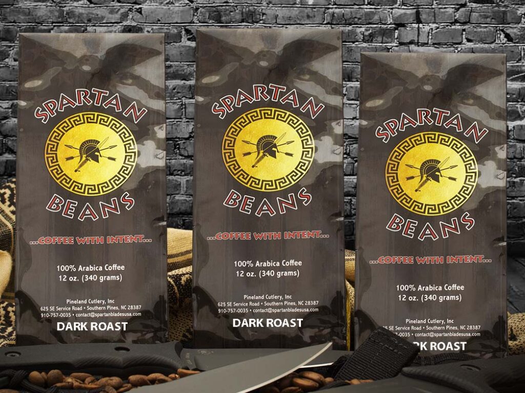Spartan Beans is sold in 100 percent Arabica regular roast and dark roast, single or three pack. There is also a sturdy mug available to top off the experience. 