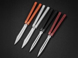 Civivi Dracolisk balisong and examples of all handle colors.