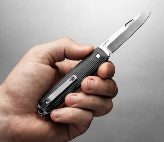 James Brand Ellis open and held in hand