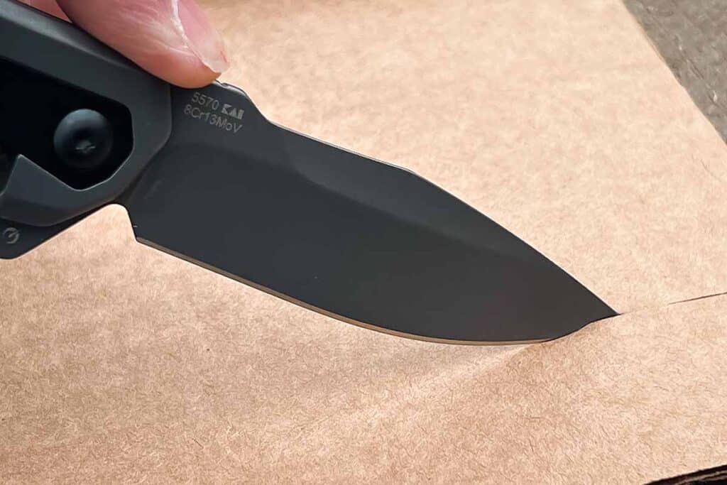 The 3.25-inch clip-point blade of the Helitack is built to excel at utility tasks