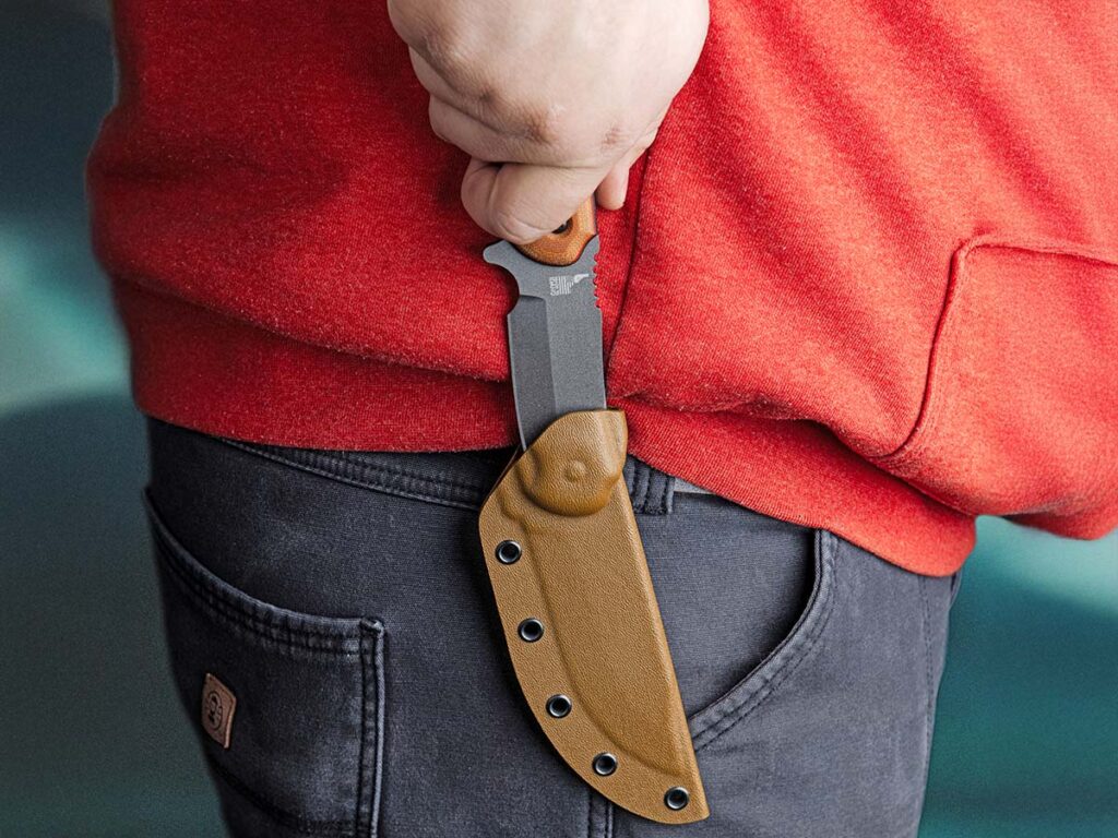 Pulling a knife from a sheath or deploying a folder blade always has a bit of hazardous duty involved. (TOPS image)