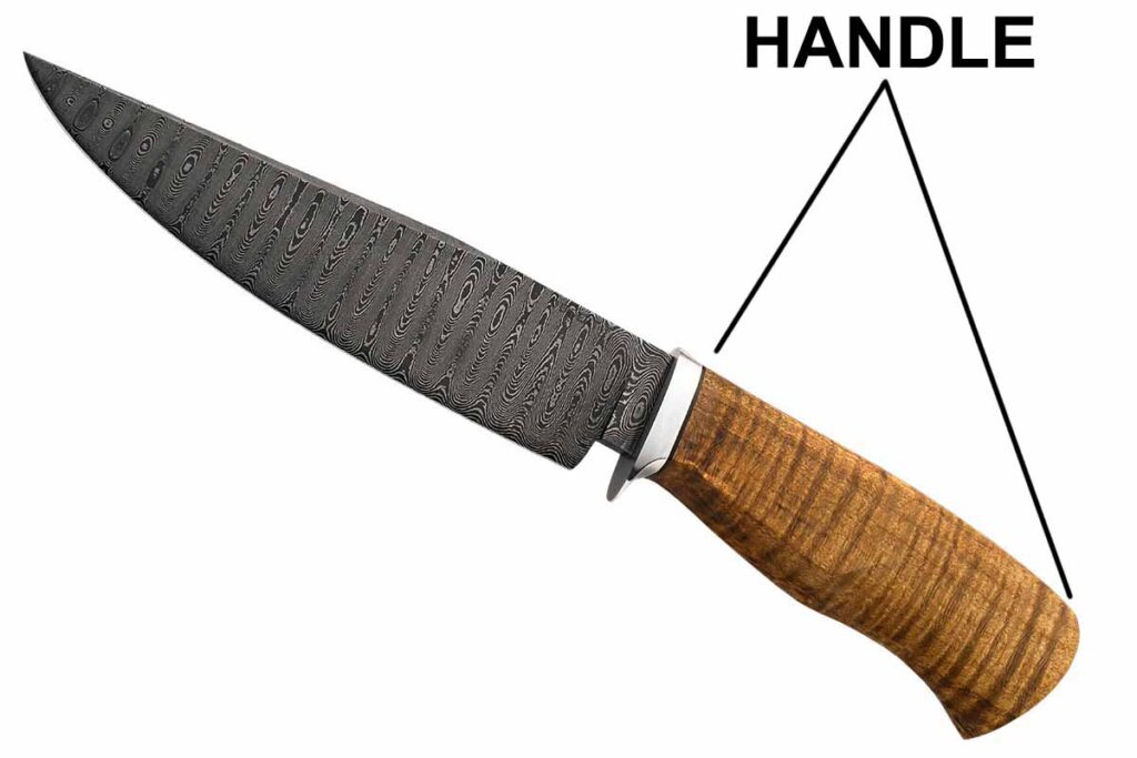 Parts of a knife, handle