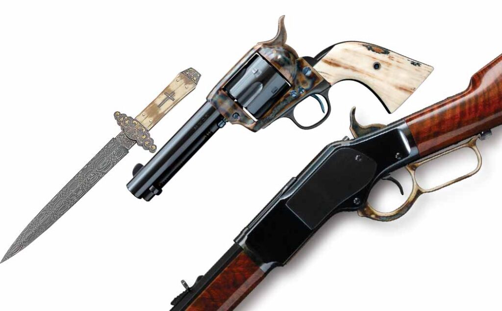 Custom knife and restored guns