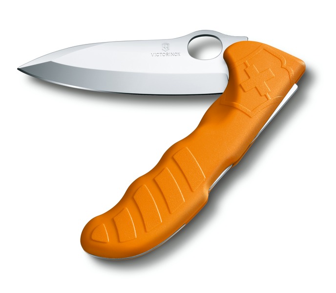 Orange handle rocks Victorinox Hunter Pro.