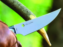 Avid outdoorsman/custom knifemaker Phil Wilson designed the Spyderco Bow River.  The trailing-point blade has a gentle sweeping belly that slices with abandon, along with a mirror-like finish that cleans up quickly and easily. Overall length: 8.1 inches.