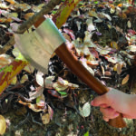 Chopping a Madrone sapling with the Boker/Fox Trekking Axe