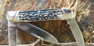 The main blade carved nice curly-cues with great control. The sheepsfoot had a tendency to dig deeper into the pine for thicker curly-cues. The spey was about midway on the curly-cues and depth of cut.
