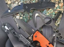 Seat belt cutting knives