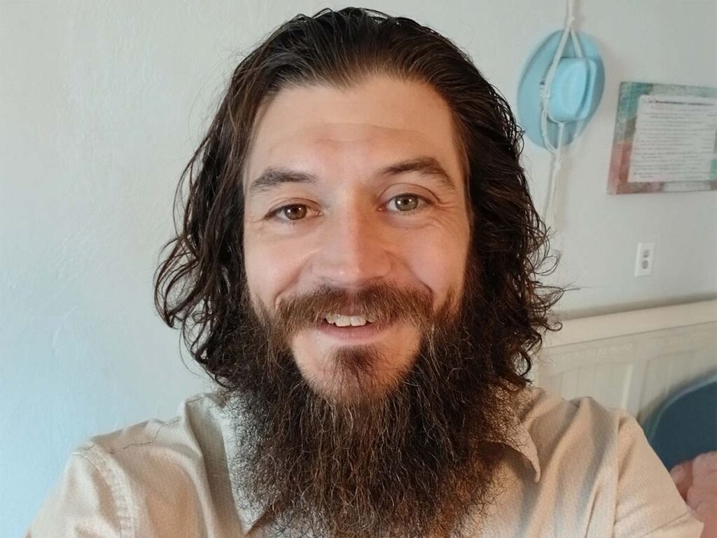 Writes Robin: “My handsome son Nico as he is today, shaggy beard and all. As a mother, I think his eyes and smile show what a kind and good man he is. I know his grandpa would agree with me and like this picture very much.”