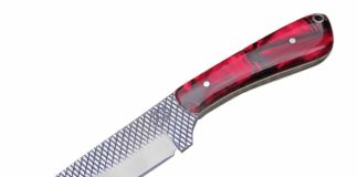 An appealing overall shape, distinctive rasp pattern on the blade and an attractive handle help highlight the Manzano, a knife that is comfortable to a range of hand sizes.