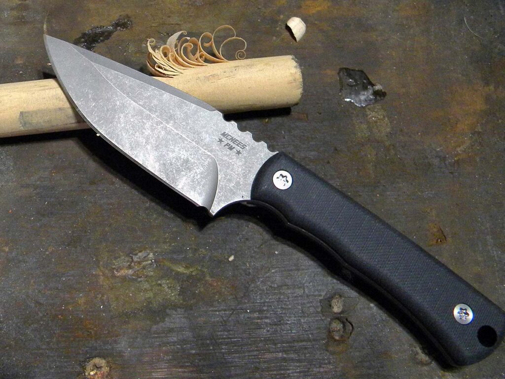 The knife was plenty keen whittling away at a wooden dowel, the author did find the FX MUK’s deep thumb notches a bit sharp for his tastes. It was one of the few nits he had to pick with the knife.