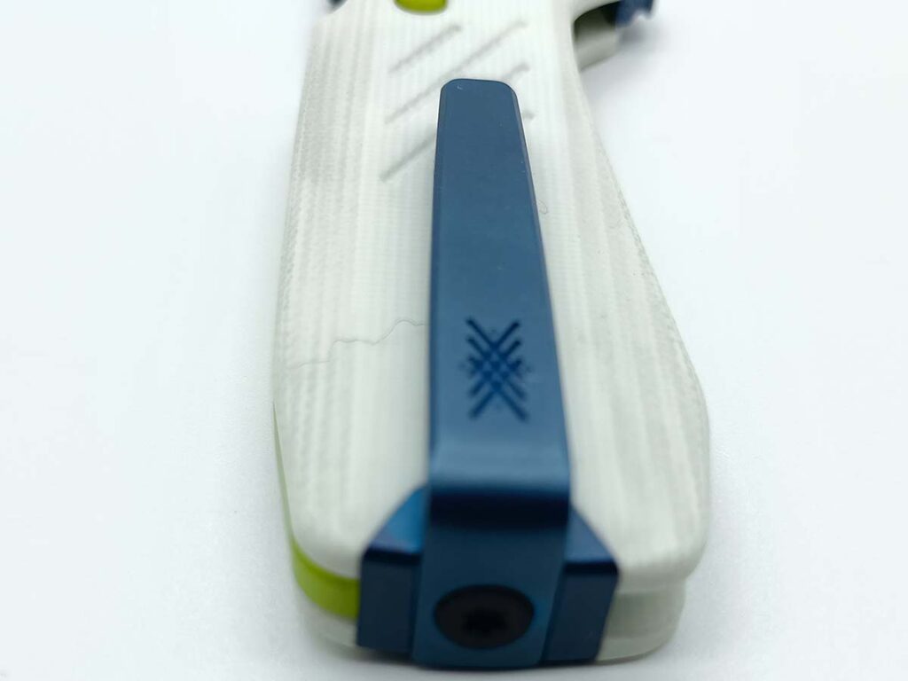 The pocket clip is very attractive. Good thing, because in the pocket it the only thing you'll see on the knife.