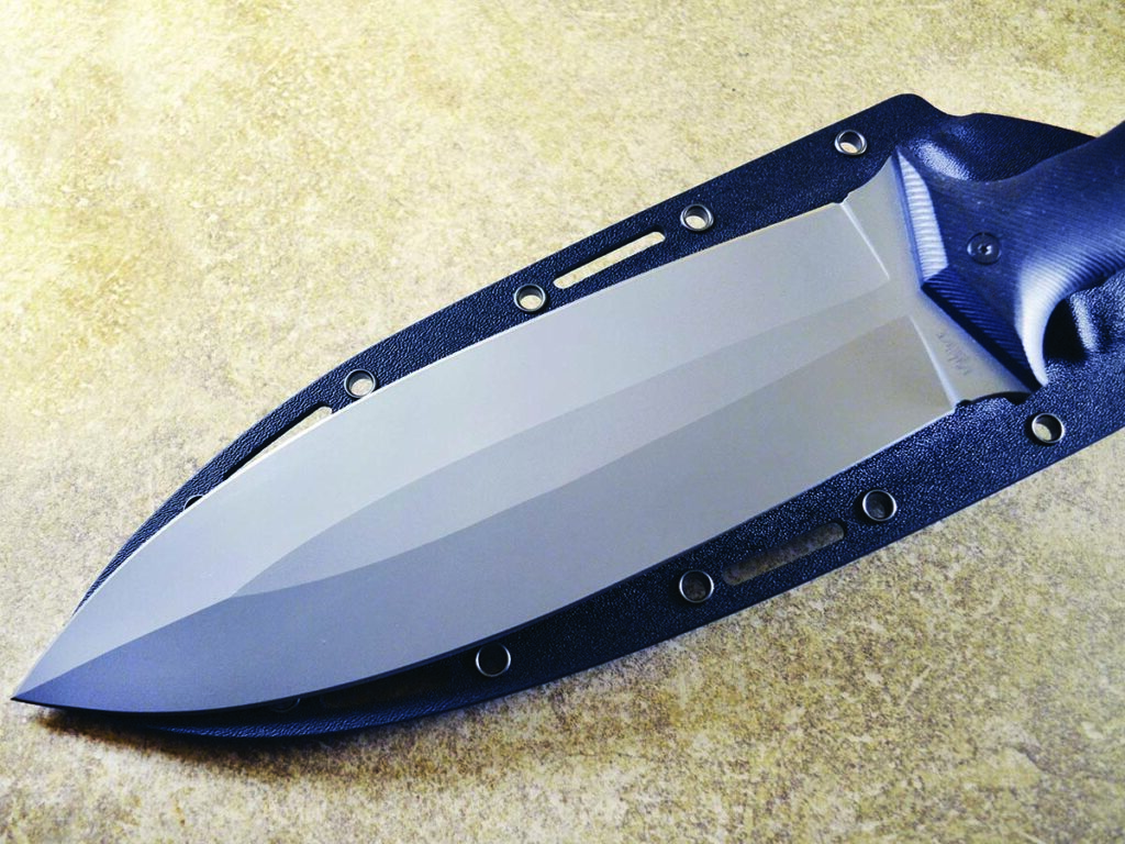 With its wicked 9.7-inch blade, the CAS Iberia/APOC Wallace Smatchet is loaded for bear. British and American forces used the original version of the knife to maximum effect during World War II.
