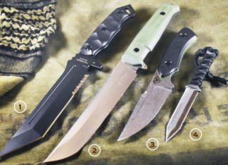 1. Halfbreed Blades Medium Infantry Knife 2. Kizlyar Supreme Senpai 3. Doublestar Blades Chico Diablo X 4. Condor Tool & Knife Neck Gladius