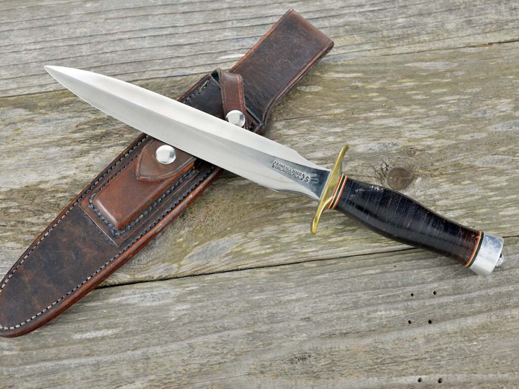 The Randall Knives Model 2 bears the name of one of the most famous knifemakers in history—Bo Randall—and was developed as a robust alternative to the legendary Fairbairn-Sykes dagger. (Les George image)