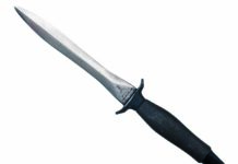 Designed by Clarence “Bud” Holzmann, the Gerber MK II gained legendary status during the Vietnam War and is still highly sought after today. Its defining feature was its wasp waist, a design adding to its penetration prowess. (Rock Island Auction Company image)