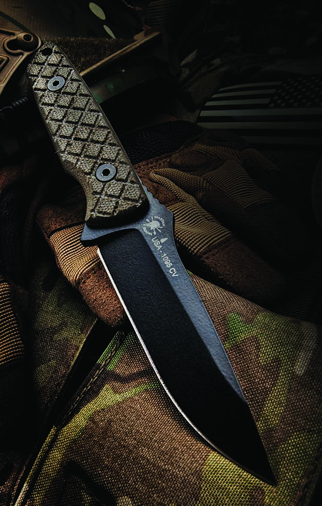 The Silver Line, also known as Pineland Cutlery, is a collaboration between Spartan Blades and KA-BAR to create a more affordable line made in the USA. The Alala is the first collaboration between the two. It has a 3.75-inch blade and a canvas Micarta handle. MSRP: $159.
