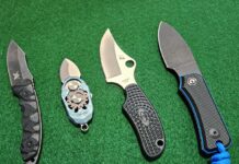 Neck Knives Review: Hackle Raising, Slight EDC Options Neck knives offer a twist on EDC carry. The neckers we reviewed, from left, include Skallywag black MK2, Ketuo Beetle, Spyderco Ark and the Civivi Baby Banter.
