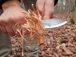 Bear Forest Knives PuuMuk shaving wood